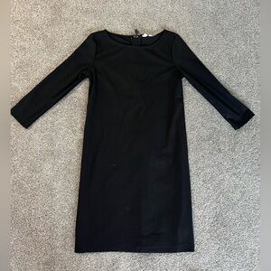 Gap Women’s 3/4 Sleeve Pointe Dress in Black Extra Small